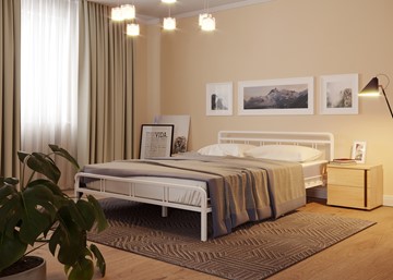 Кровать 2-х спальная Леон, 1600, белый в Чайковском - предосмотр