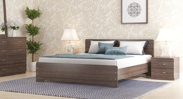 Кровать Золушка, 140х200 с основанием, венге в Перми - изображение