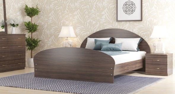 Кровать Валенсия, 140х200 с основанием, венге в Перми - изображение
