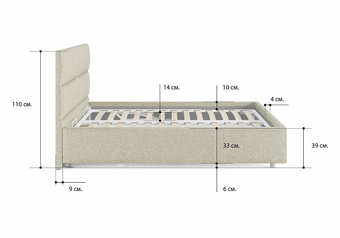 Кровать с механизмом 1.5-спальная Omega 140х200 в Березниках - изображение 2
