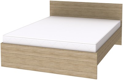 Кровать K16 с основанием, цвет Дуб Сонома в Перми - изображение