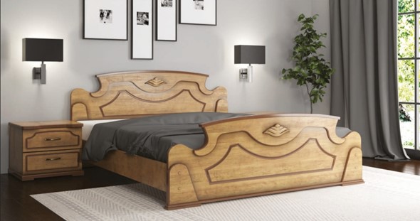 Кровать двуспальная Грация 160*190 с основанием в Перми - изображение