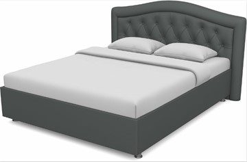 Двуспальная кровать Луиза 1600 с основанием (Nitro Grey) в Перми