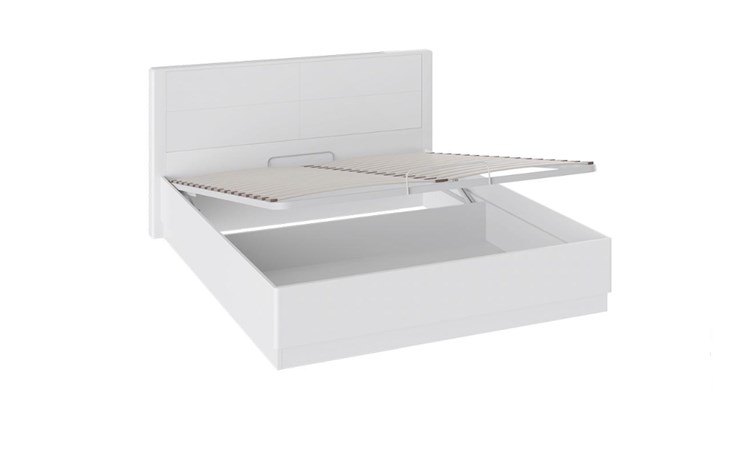 Двуспальная кровать с механизмом Наоми 1600, цвет Белый глянец СМ-208.01.02 в Перми - изображение 1