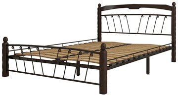 Кровать полутороспальная Муза 1, 1400, черный/шоколад в Перми - предосмотр 1