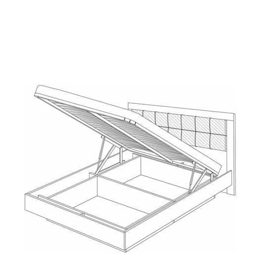 Кровать с подъемным ортопедическим основанием ПАРМА НЕО-5 1600, лиственница темная / экокожа дила в Перми - изображение 2