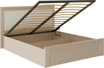 Кровать с механизмом двуспальная Глэдис М32 (Шимо светлый/Белый текстурный) в Перми - предосмотр 1