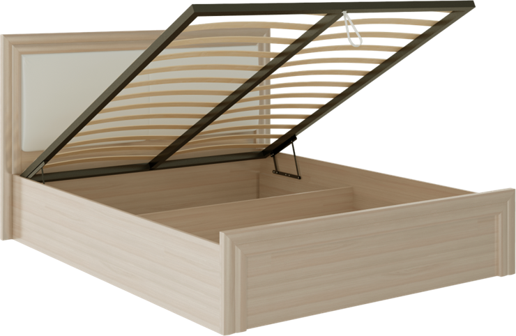 Кровать с механизмом двуспальная Глэдис М32 (Шимо светлый/Белый текстурный) в Перми - изображение 1