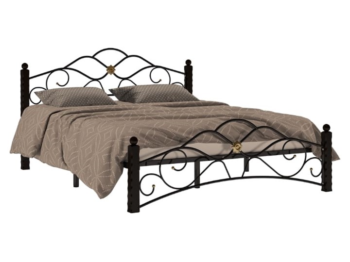 Кровать 2-спальная Гарда 3, 160х200, черная в Соликамске - изображение 1