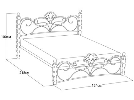 Кровать 2-спальная Garda 2R 160х200, белый в Перми - изображение 1