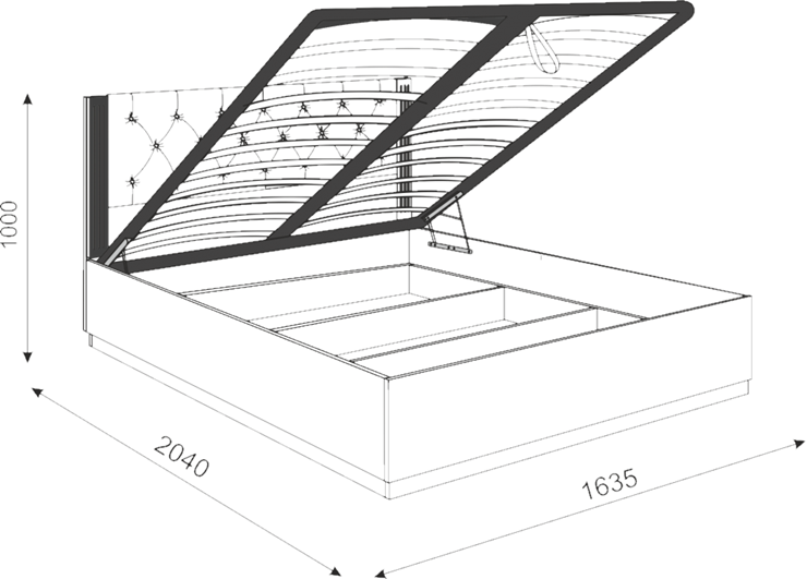 Кровать с подъемным механизмом Тиффани М25 в Перми - изображение 2
