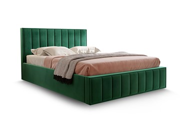Кровать с основанием Вена 1600, Велюр Мора зеленый в Березниках