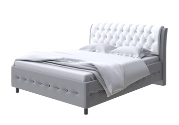 Кровать Como (Veda) 4 180х200, Экокожа (Серый с белым) в Перми