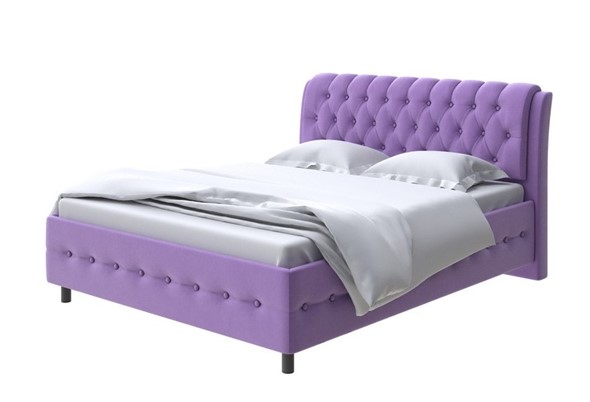 Кровать двуспальная Como (Veda) 4 180х200, Велюр (Forest 741 Светло-фиолетовый) в Перми - изображение