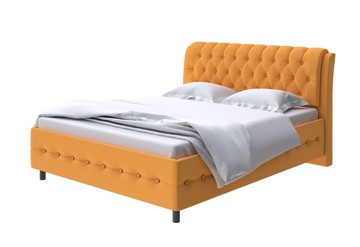 Двуспальная кровать Como (Veda) 4 180х200, Велюр (Scandi Cotton 18 Шафран) в Березниках