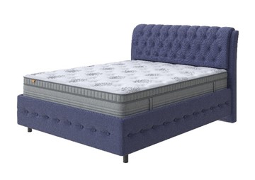 Кровать 2-спальная Como (Veda) 4 Grand 180х200, Рогожка (Firmino Полуночный синий) в Перми
