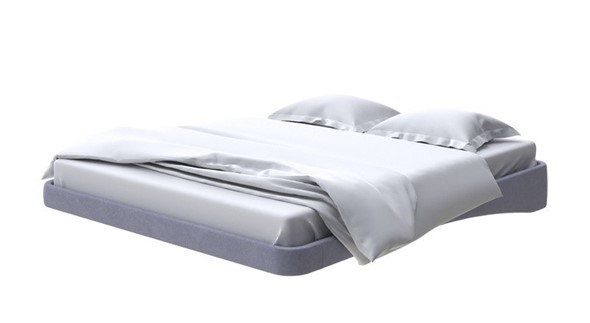 Кровать двуспальная парящая 160х200, Велюр (Casa Благородный серый) в Перми - изображение