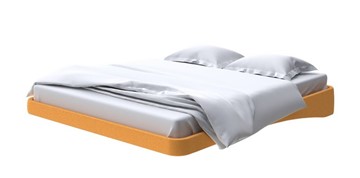 Парящая кровать 160х200, Велюр (Scandi Cotton 18 Шафран) в Березниках