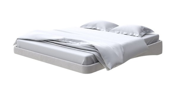 Парящая кровать 2-спальная 160х200, Велюр (Ultra Серый камень) в Перми - изображение