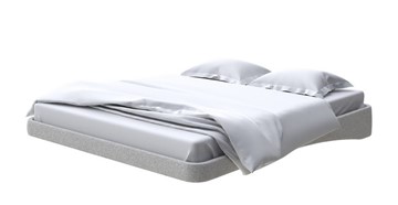 Парящая кровать 180х200, Искусственная шерсть (Лама Светло-серый) в Перми