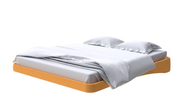 Парящая кровать 180х200, Велюр (Scandi Cotton 18 Шафран) в Перми - изображение