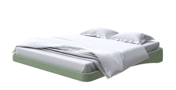 Парящая кровать 2-спальная 200х200, Искусственная шерсть (Лама Авокадо) в Перми