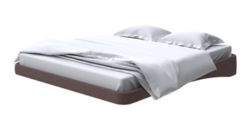 Парящая кровать 200х200, Искусственная шерсть (Лама Шоколад) в Перми