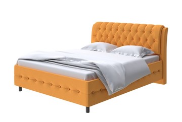 Полутороспальная кровать Como (Veda) 4 140х200, Велюр (Scandi Cotton 18 Шафран) в Березниках