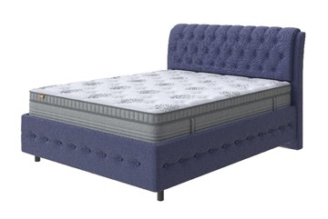 Полутороспальная кровать Como (Veda) 4 Grand 160х200, Рогожка (Firmino Полуночный синий) в Перми
