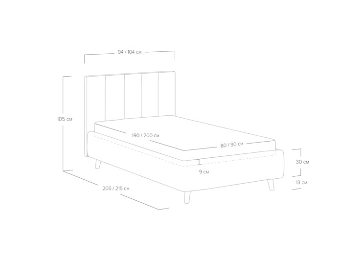 Кровать с механизмом 1-спальная Alma 90х190 в Перми - изображение 4