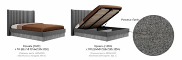 Двуспальная кровать с механизмом Бержер, 1600, Б 2.0.5 в Перми - предосмотр 2