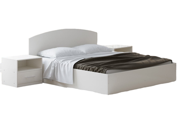 Полутороспальная кровать с механизмом Этюд 120x200, Белый в Перми