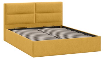 Двуспальная кровать с механизмом Глосс Тип 1 (Микровелюр Wellmart Yellow) в Березниках - предосмотр 2