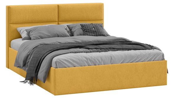 Двуспальная кровать с механизмом Глосс Тип 1 (Микровелюр Wellmart Yellow) в Соликамске - изображение