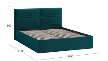 Двуспальная кровать с механизмом Глосс Тип 1 (Велюр Confetti Izumrud) в Чайковском - предосмотр 1