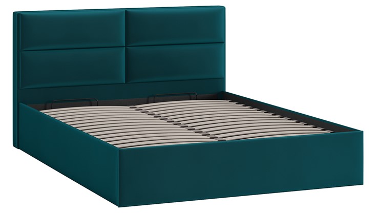 Двуспальная кровать с механизмом Глосс Тип 1 (Велюр Confetti Izumrud) в Березниках - изображение 2