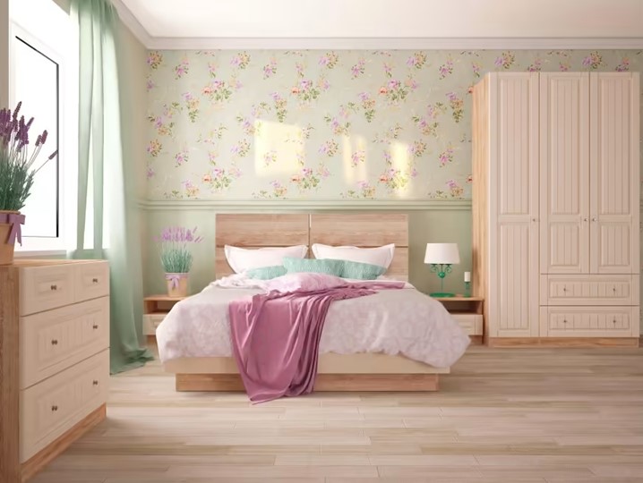 Кровать с механизмом 1,5-спальная М15, Богуслава 1400, дуб баррик светлый в Перми - изображение 3