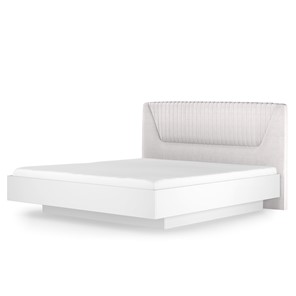 Кровать с механизмом 1.5-спальная Кураж Марсель-11 (Белый, ткань Catania white) 1400 в Соликамске