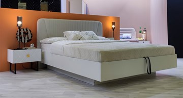 Кровать с механизмом 1.5-спальная Марсель-11 (Белый, ткань Catania white) 1400 в Перми - предосмотр 4