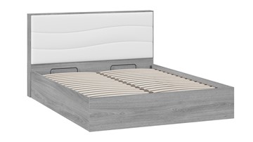 Двуспальная кровать с механизмом Миранда тип 1 (Дуб Гамильтон/Белый глянец) в Чайковском - предосмотр 2