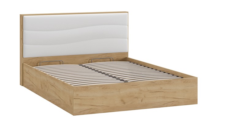 Кровать с механизмом двуспальная Миранда тип 1 (Дуб крафт золотой/Белый глянец) в Чайковском - изображение 2