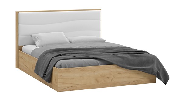 Кровать с механизмом двуспальная Миранда тип 1 (Дуб крафт золотой/Белый глянец) в Чайковском - изображение