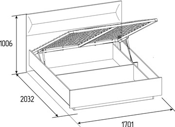 Двуспальная кровать с механизмом Neo 307 Люкс (1600) в Перми - предосмотр 4
