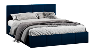 Кровать с механизмом 2-спальная с заглушиной Лора (Велюр Confetti Blue) в Перми