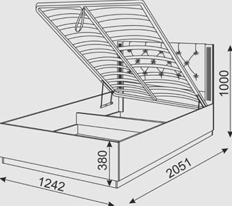 Кровать с подъемным механизмом Тиффани М27 в Перми - предосмотр 4