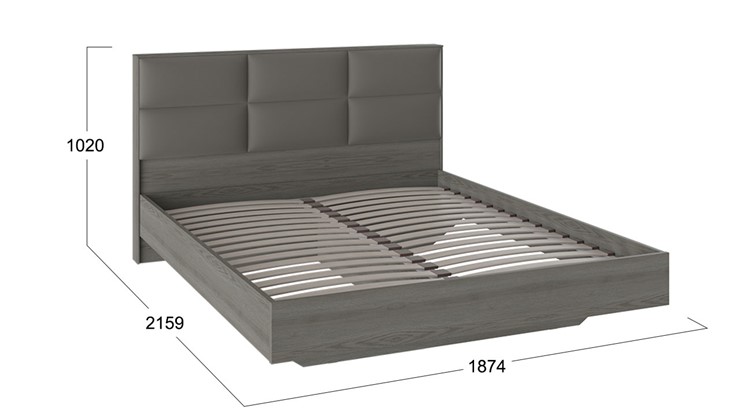 Кровать с мягким изголовьем Либерти, Хадсон/Ткань Грей СМ-297.01.005 в Перми - изображение 1