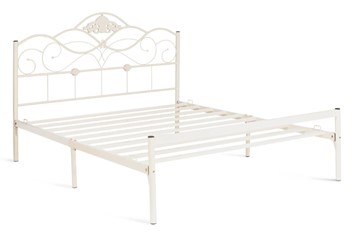 Кровать с основанием Federica (mod. AT-881) дерево гевея/металл, 160*200 (Queen bed), Белый (butter white) в Перми - предосмотр 1