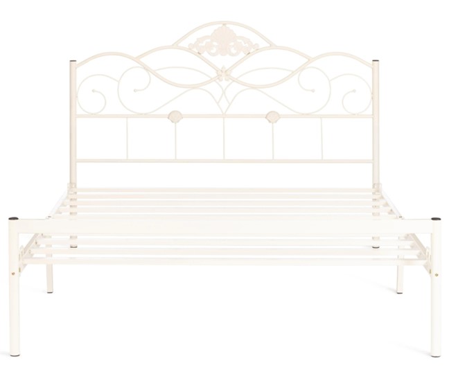 Кровать с основанием Federica (mod. AT-881) дерево гевея/металл, 160*200 (Queen bed), Белый (butter white) в Перми - изображение 3
