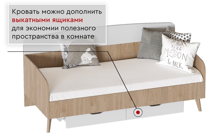 Кровать с основанием Калгари 900 молодежная в Перми - изображение 1