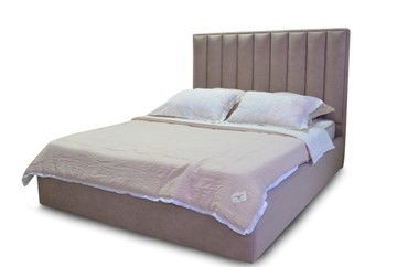 Кровать с подъемным механизмом с мягким изголовьем Адель 152х215 см в Перми